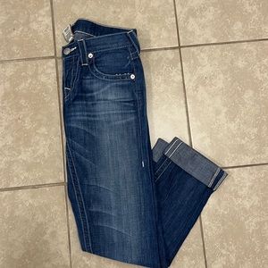 Selling these super cute blue jeans! TRUE RELIGION style! Straight leg!
